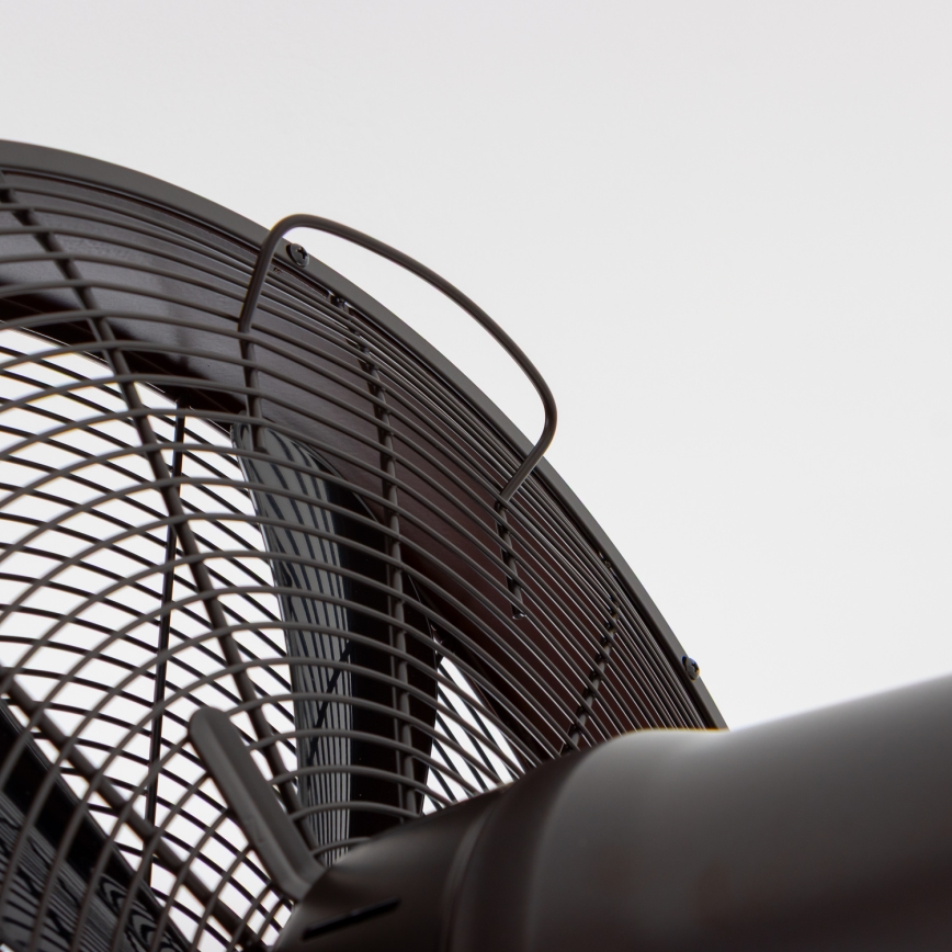 ZEVENTI - Wall fan FREEZE 50W/230V d. 40 cm black/brown + remote control