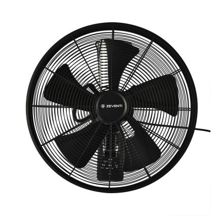 ZEVENTI - Wall fan FREEZE 50W/230V d. 40 cm black + remote control