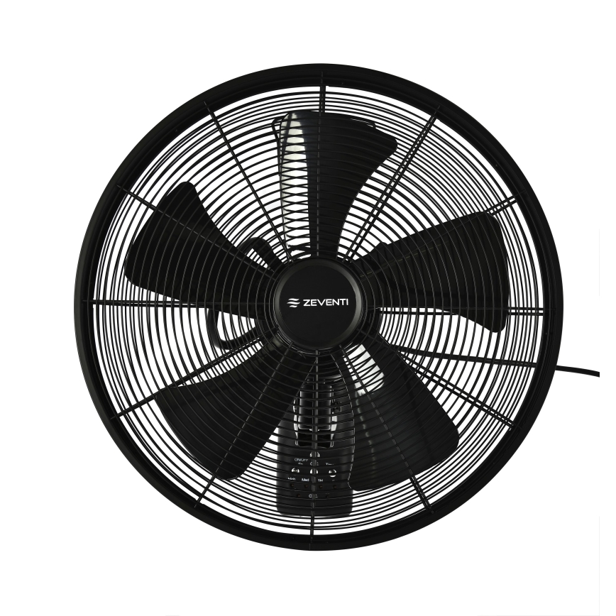 ZEVENTI - Wall fan FREEZE 50W/230V d. 40 cm black + remote control