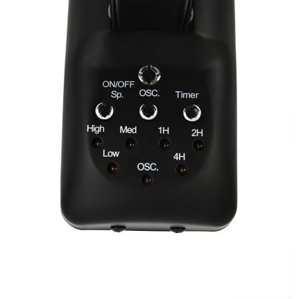 ZEVENTI - Wall fan FREEZE 50W/230V d. 40 cm black + remote control