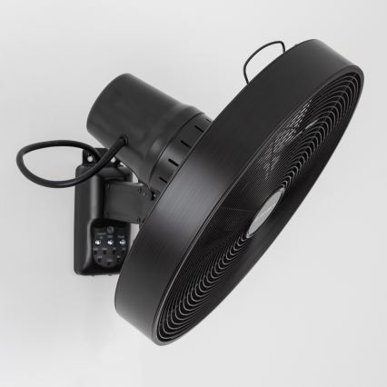 ZEVENTI - Wall fan FREEZE 50W/230V d. 40 cm black + remote control