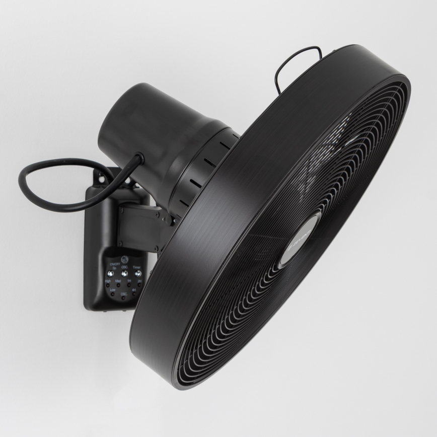 ZEVENTI - Wall fan FREEZE 50W/230V d. 40 cm black + remote control