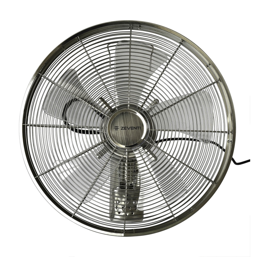 ZEVENTI - Wall fan FREEZE 50W/230V d. 40 cm matte chrome + remote control