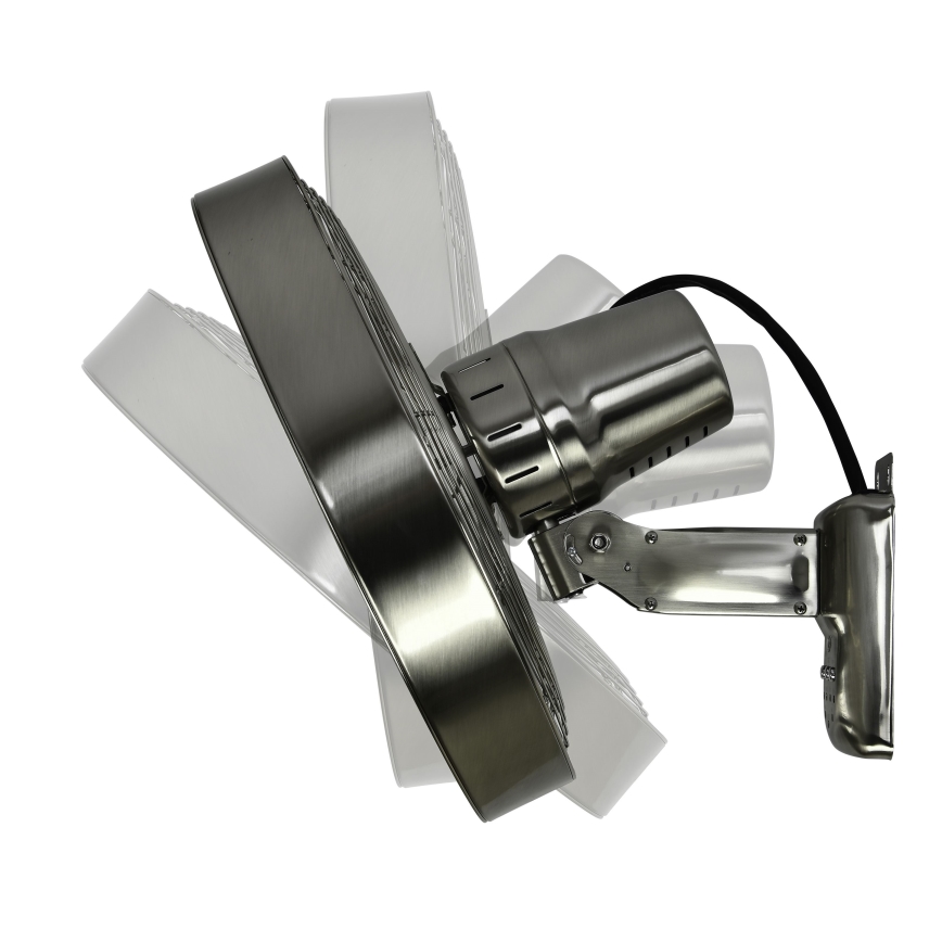 ZEVENTI - Wall fan FREEZE 50W/230V d. 40 cm matte chrome + remote control