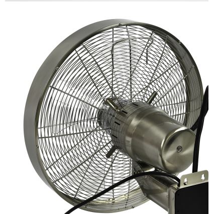 ZEVENTI - Wall fan FREEZE 50W/230V d. 40 cm matte chrome + remote control