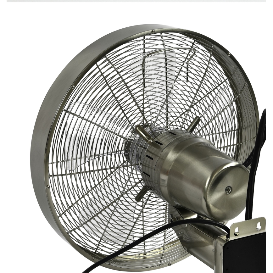 ZEVENTI - Wall fan FREEZE 50W/230V d. 40 cm matte chrome + remote control
