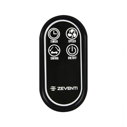 ZEVENTI - Wall fan FREEZE 50W/230V d. 40 cm matte chrome + remote control