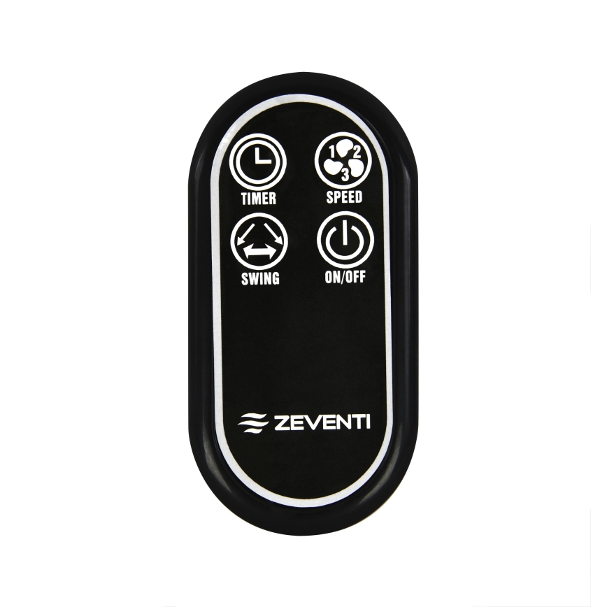 ZEVENTI - Wall fan FREEZE 50W/230V d. 40 cm matte chrome + remote control