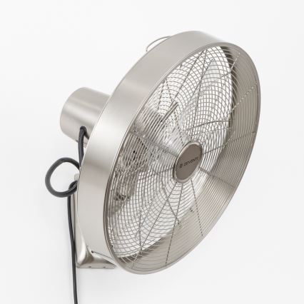 ZEVENTI - Wall fan FREEZE 50W/230V d. 40 cm matte chrome + remote control