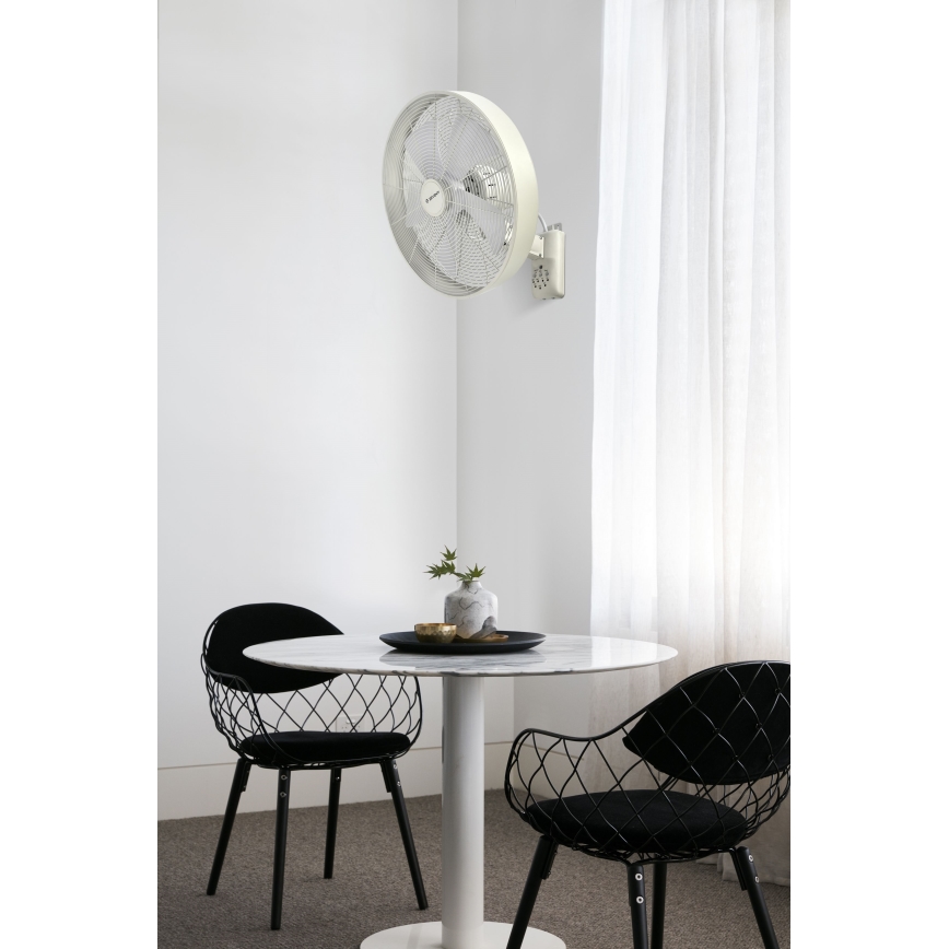 ZEVENTI - Wall fan FREEZE 50W/230V d. 40 cm white + remote control