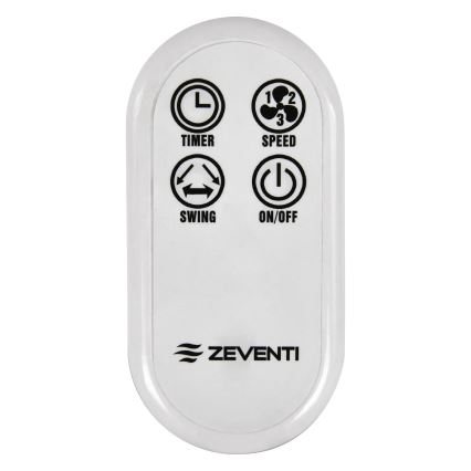 ZEVENTI - Wall fan FREEZE 50W/230V d. 40 cm white + remote control