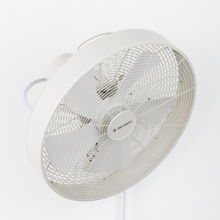 ZEVENTI - Wall fan FREEZE 50W/230V d. 40 cm white + remote control