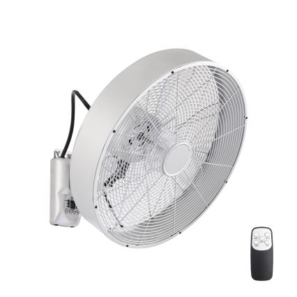 ZEVENTI - Wall-Mounted Fan FANNY 50W/230V Matte Chrome + Remote Control