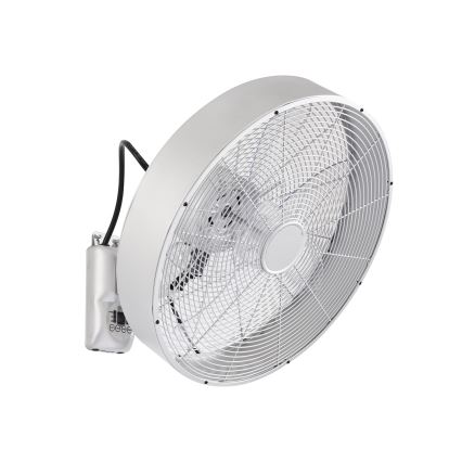 ZEVENTI - Wall-Mounted Fan FANNY 50W/230V Matte Chrome + Remote Control