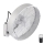 ZEVENTI - Wall-mounted fan FANNY 50W/230V Ø 45 cm Matte Chrome + Remote Control