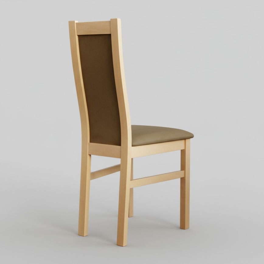 ZOE Dining Chair, Oak/Brown