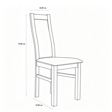ZOE Dining Chair, Oak/Brown