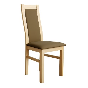 ZOE Dining Chair, Oak/Dark Brown