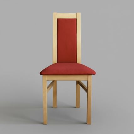 ZOE Dining Chair Oak/Red
