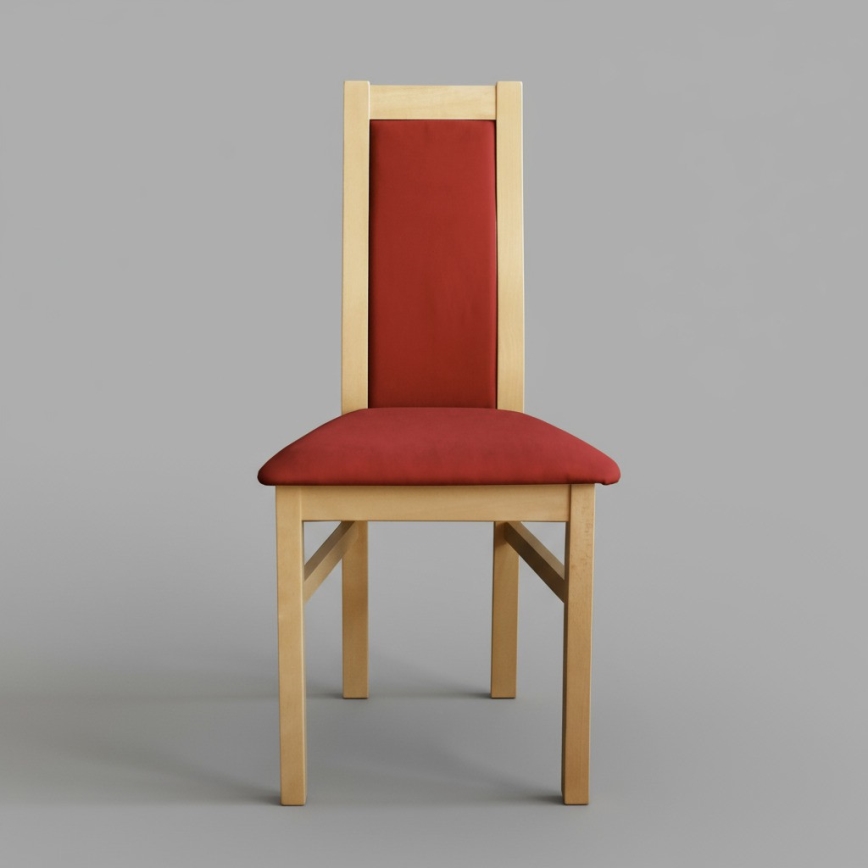 ZOE Dining Chair Oak/Red