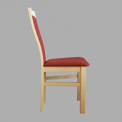 ZOE Dining Chair Oak/Red