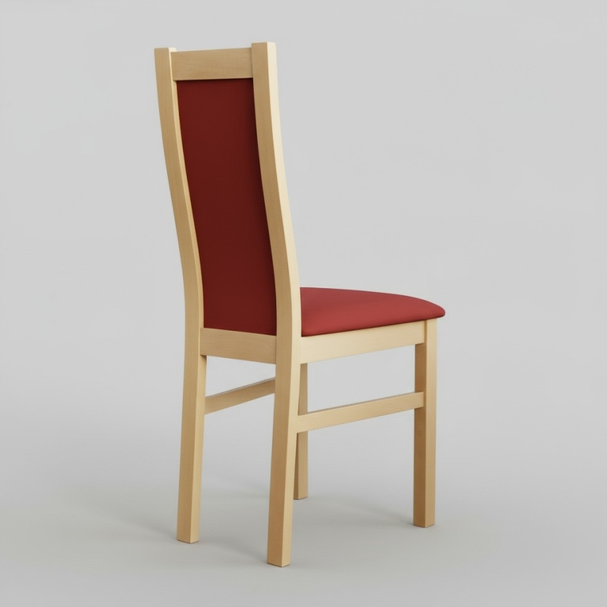 ZOE Dining Chair Oak/Red
