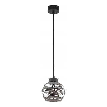 ZULIA Cable Pendant Light 1xE27/15W/230V, Black/Smoked Black