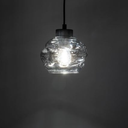 ZULIA Cable Pendant Light 1xE27/15W/230V, Black/Smoked Black