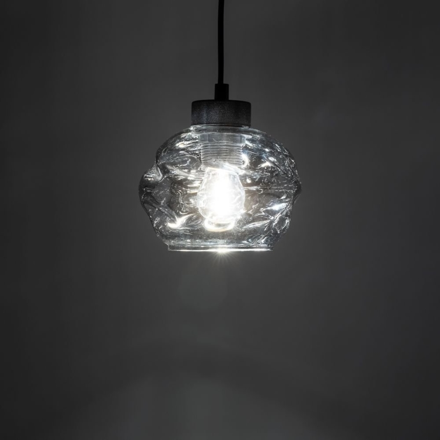 ZULIA Cable Pendant Light 1xE27/15W/230V, Black/Smoked Black