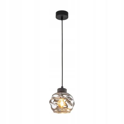 ZULIA Cable Pendant Light 1xE27/15W/230V, Black/Smoked Black