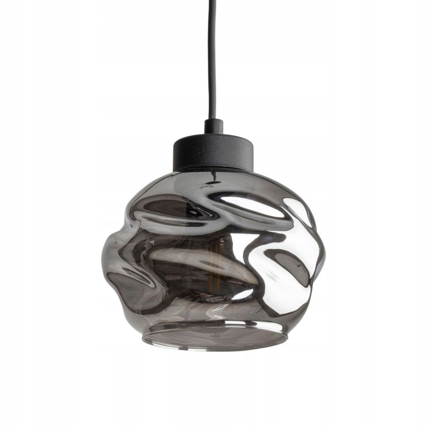 ZULIA Cable Pendant Light 1xE27/15W/230V, Black/Smoked Black