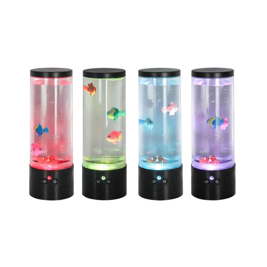 Zuma Line - LED RGB Dimmable table lamp LED/1W/5V/3xAA + remote control
