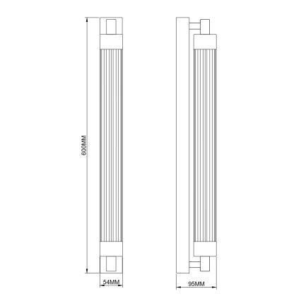 Zuma Line - LED Wall Lamp LED/14W/230V Black