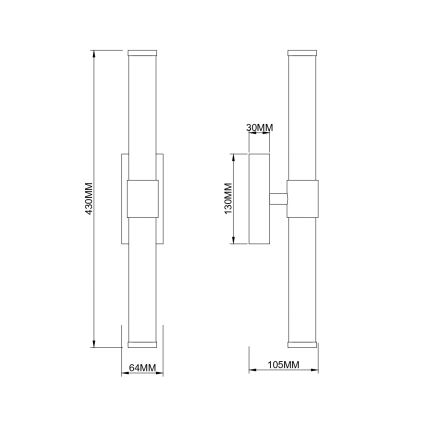 Zuma Line - LED Wall Light LED/8W/230V Brass
