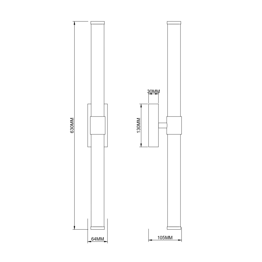 Zuma Line - LED Wall Lamp LED/12W/230V Brass