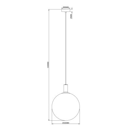 Zuma Line - Pendant light on cable 1xE27/25W/230V Ø 30 cm gold/black