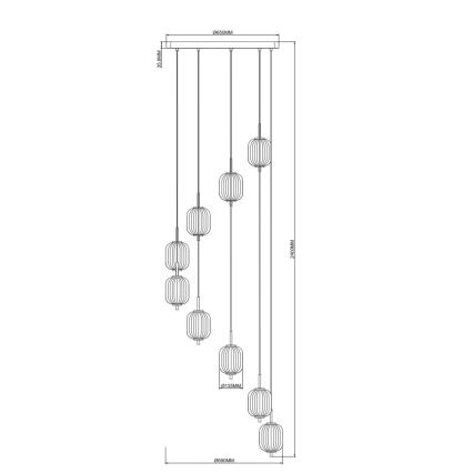 Zuma Line - LED Cable-Suspended Chandelier LED/55W/230V Ø 63 cm Gold