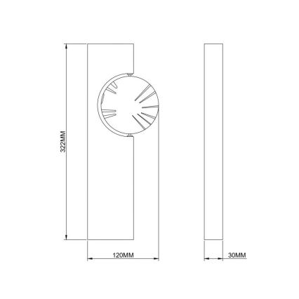 Zuma Line - LED Wall Light LED/3W/230V Black/Gold