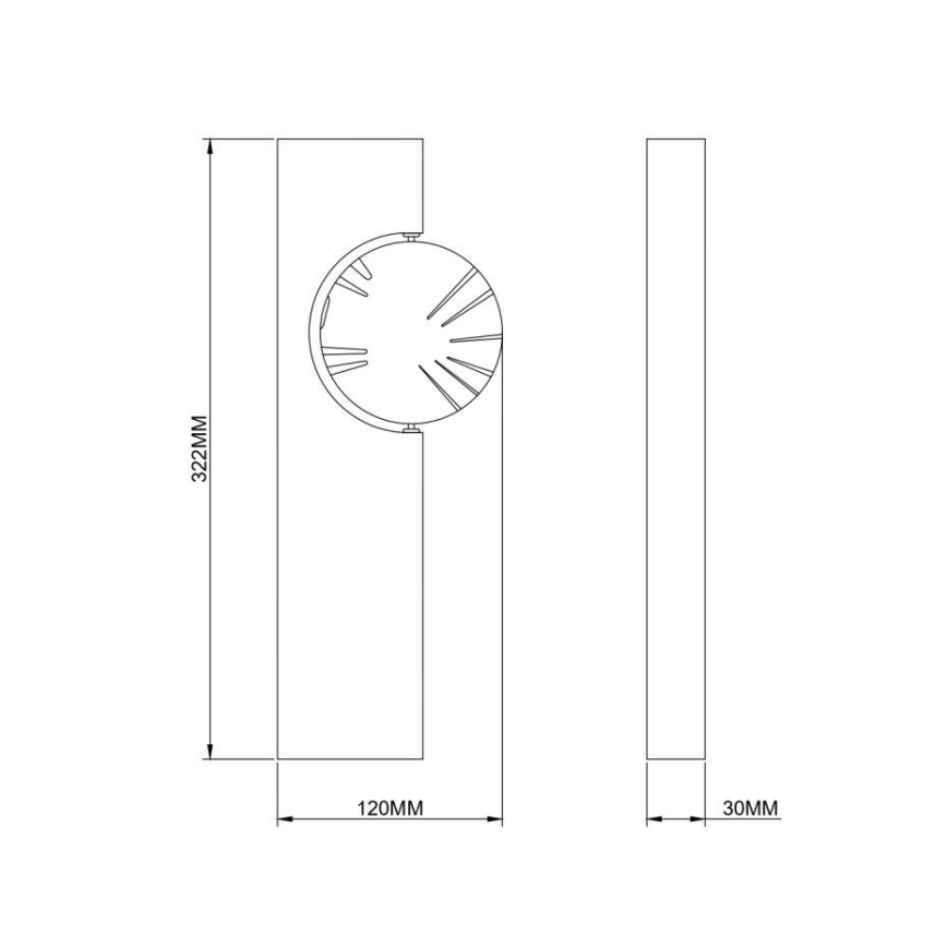Zuma Line - LED Wall Light LED/3W/230V Black/Gold