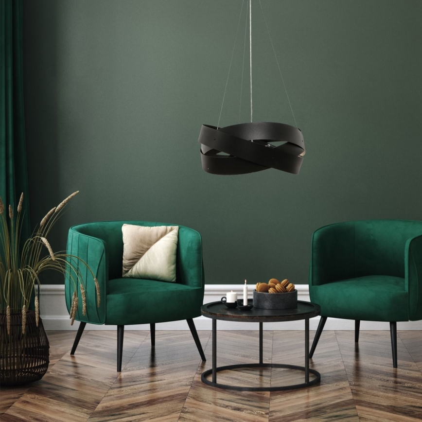 Zuma Line - Chandelier on a string 3xE27/40W/230V black