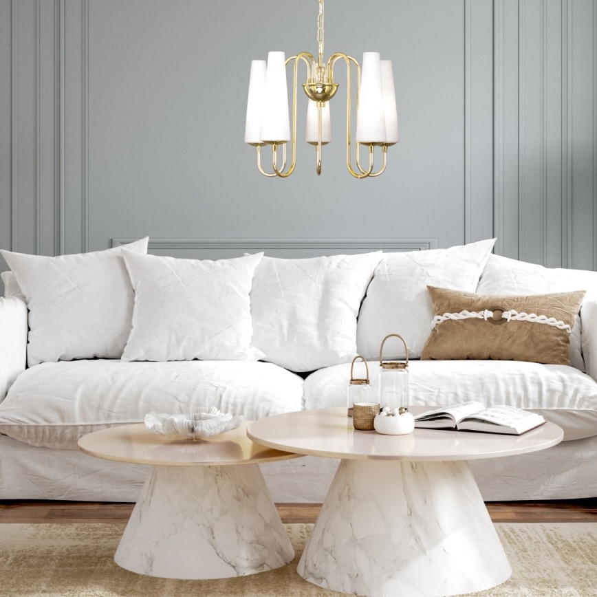 Zuma Line - Chandelier on a chain 5xE14/40W/230V gold
