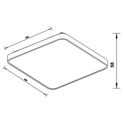 Zuma Line - LED Ceiling light LED/60W/230V shiny chrome
