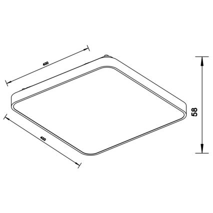 Zuma Line - LED Ceiling light LED/40W/230V shiny chrome