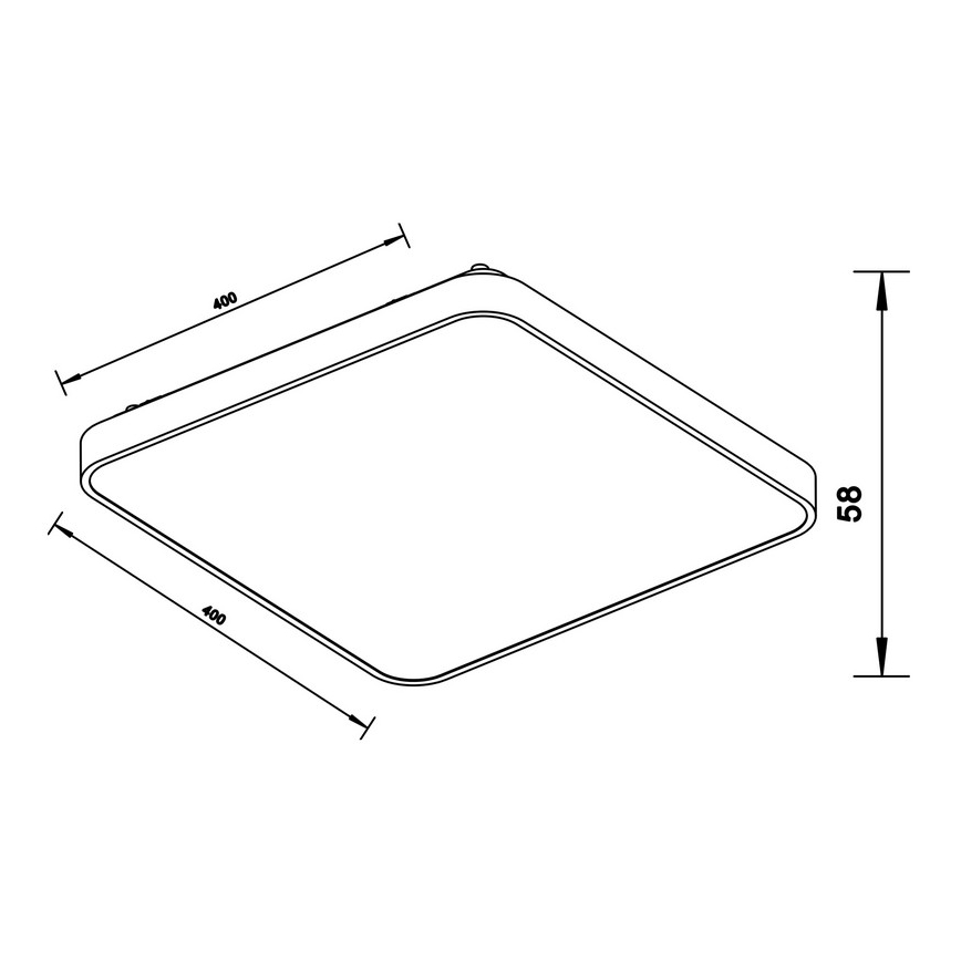Zuma Line - LED Ceiling light LED/40W/230V shiny chrome