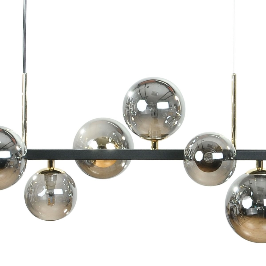 Zuma Line - Cable-suspended pendant light 10xG9/8W/230V black/smoked black