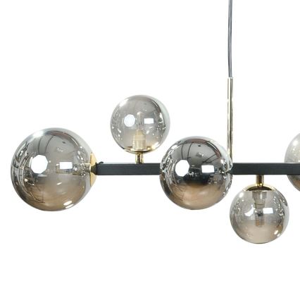Zuma Line - Cable-suspended pendant light 10xG9/8W/230V black/smoked black