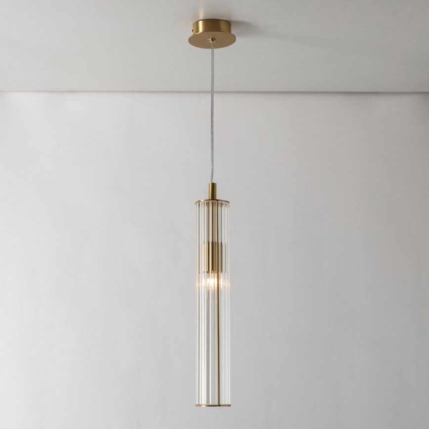 Zuma Line - Cable-suspended pendant light 1xE14/7W/230V gold