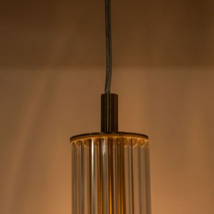Zuma Line - Cable-suspended pendant light 1xE14/7W/230V gold