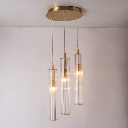 Zuma Line - Cable Pendant Light 3xE14/7W/230V, Gold