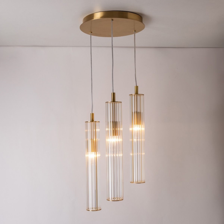 Zuma Line - Cable Pendant Light 3xE14/7W/230V, Gold